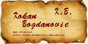 Kokan Bogdanović vizit kartica
